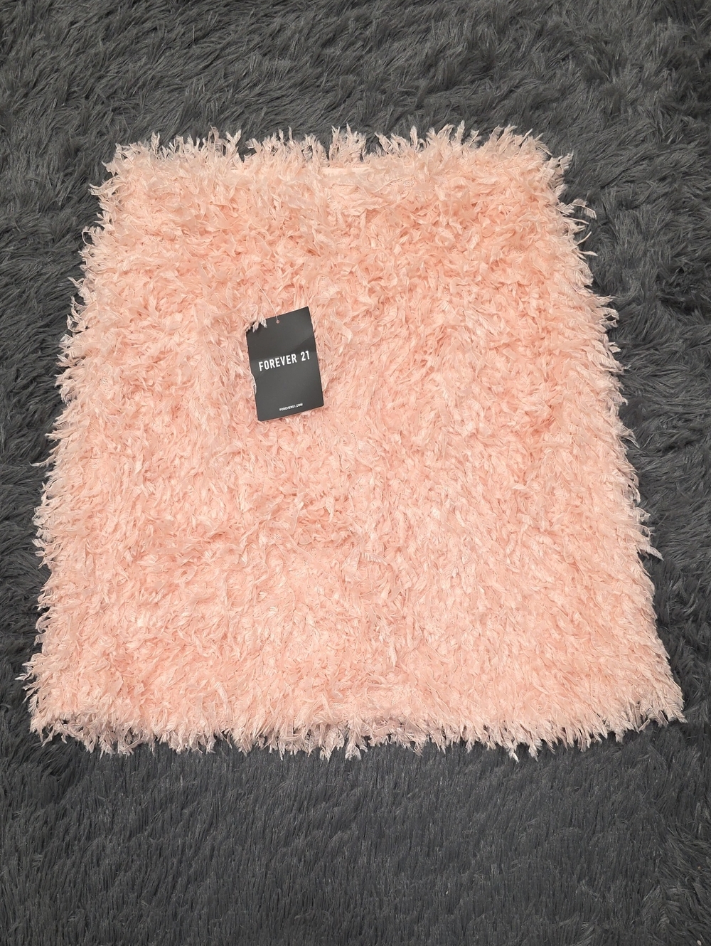 Forever 21 Blush Fuzzy Mini Skirt. Size S. NWT